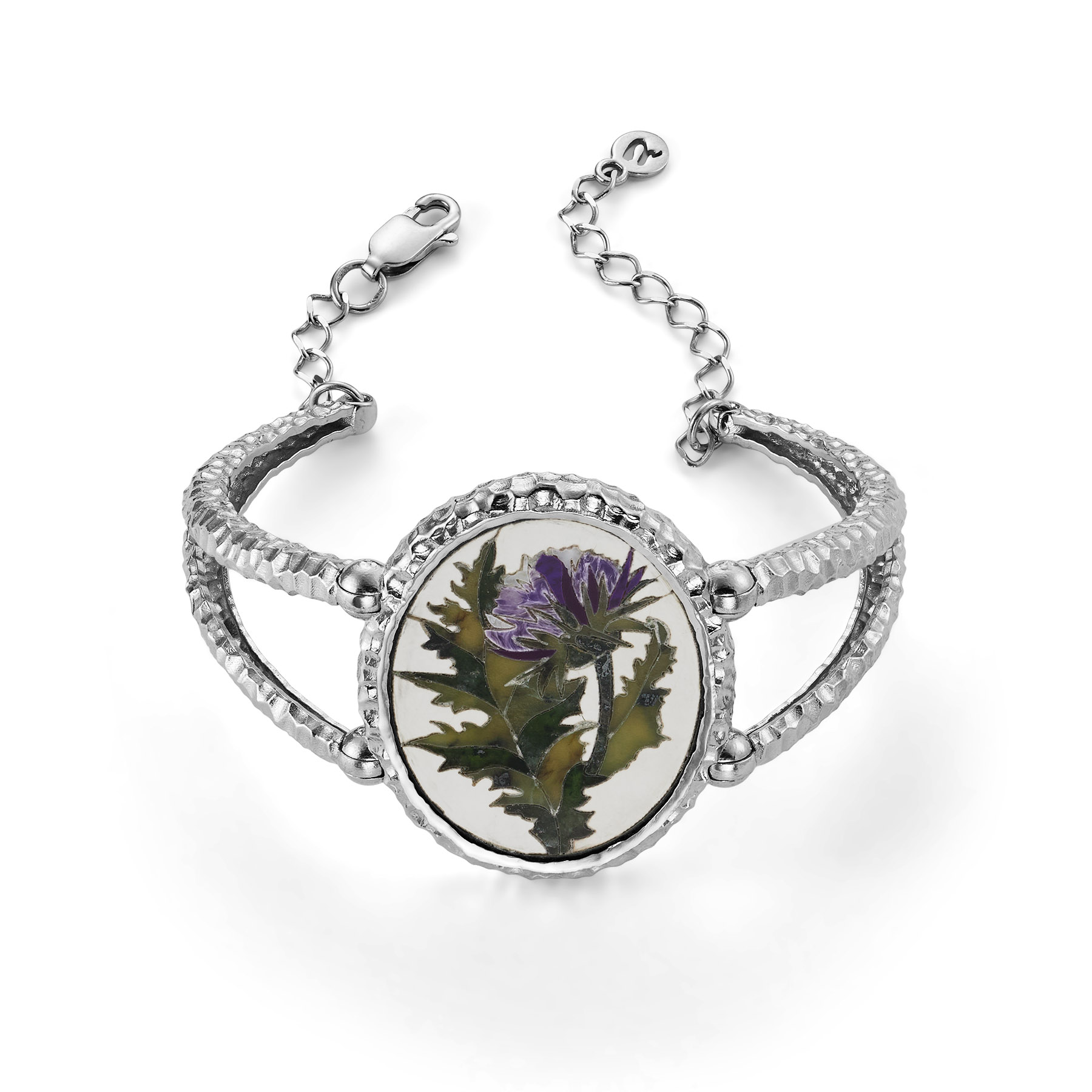 Браслет с флорентийской мозаикой Чертополох