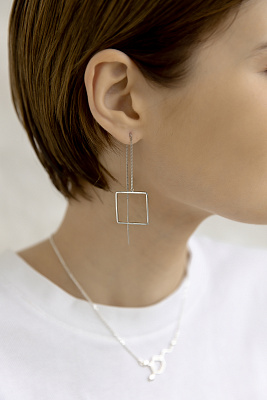 Моносерьга Квадрат 