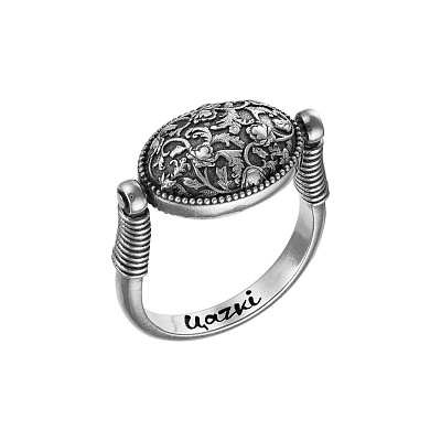 Кольцо Бастет с  розовым кварцем